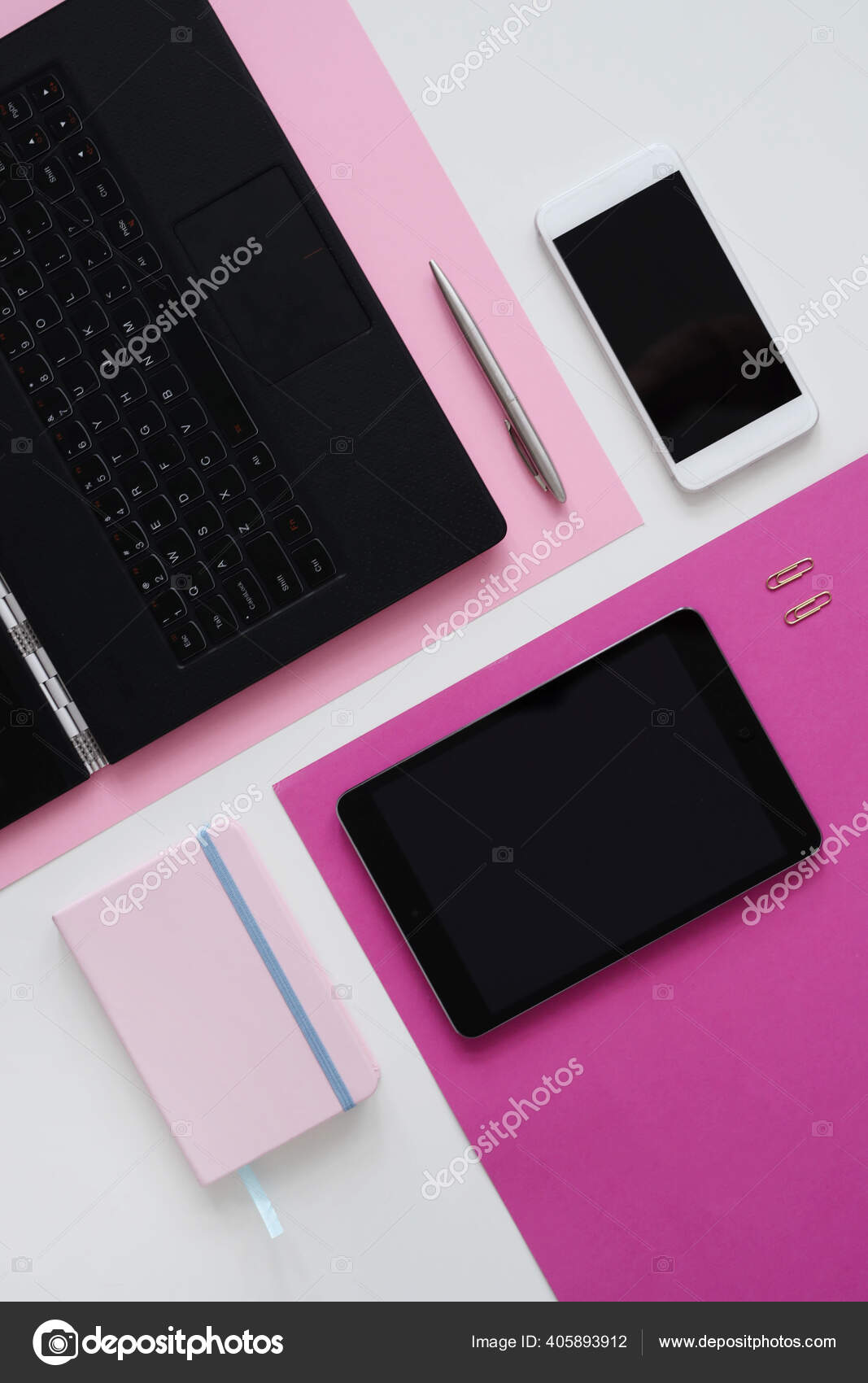 Gadgets Office Table Stock Photo by ©racool_studio 405893912