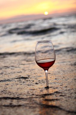 Güzel genç bayan şarap içiyor.