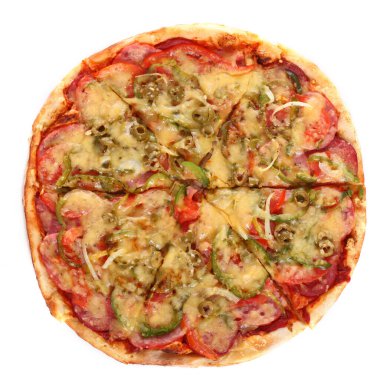 Lezzetli İtalyan pizzasına yakın çekim
