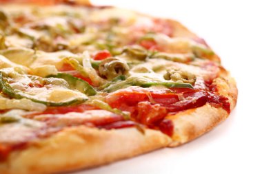 Lezzetli pizzanın yakın plan görüntüsü