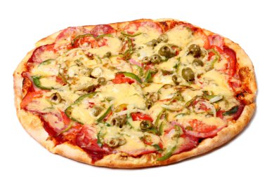 Lezzetli İtalyan pizzasına yakın çekim