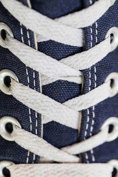 Sneaker White Shoelace — Stock Photo, Image