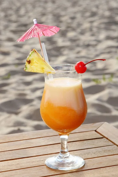 Cocktail Frutas Doces Com Morango — Fotografia de Stock