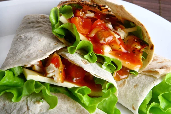 Delicious Tortilla White Background — Stock Photo, Image