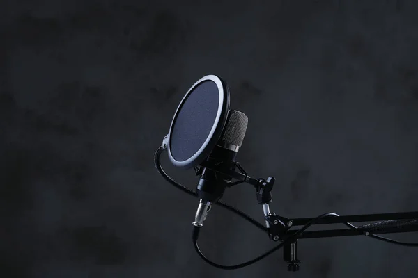 Ljudstudio Mikrofon Närbild — Stockfoto
