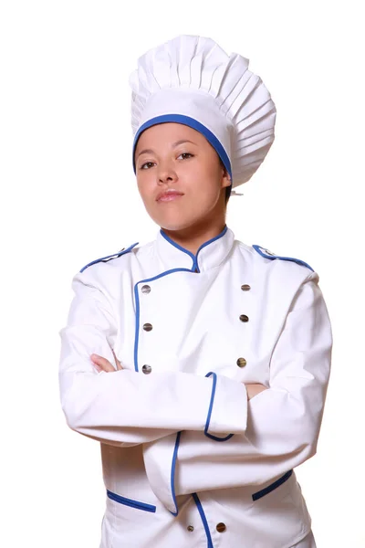 Youg Beau Chef Avec Sourire — Photo