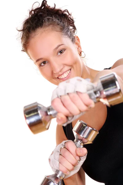 Mooi Sexy Meisje Doen Fitness — Stockfoto