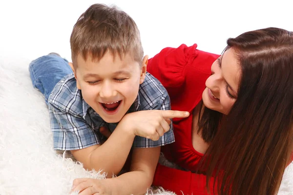 Young Mother Five Years Kid Stock Photo