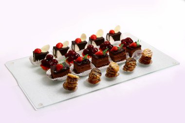 Tatlı meyveli kek yakın çekim görüntüsü