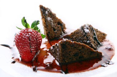 çilekli tatlı meyveli pasta.