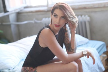 Beauty. Beautiful girl with tattoo