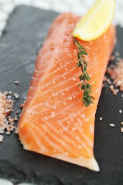 Yiyecekler. Lezzetli somon dilimi