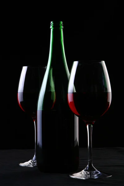 Dos Copas Vino Negro — Foto de Stock