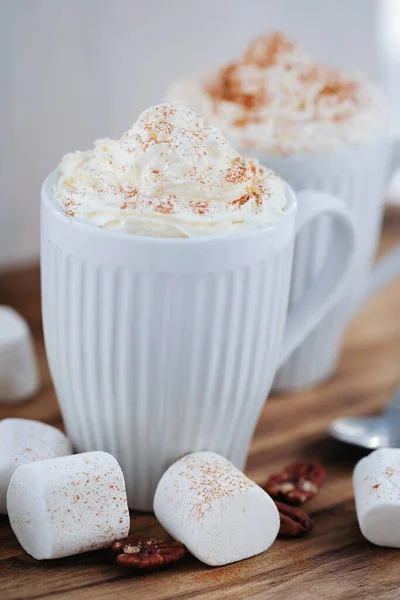 Café Delicioso Latte Con Espuma Encima — Foto de Stock