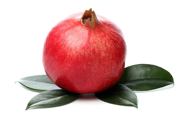 Läckra Exotiska Granatäpple Frukt Vit Bakgrund — Stockfoto