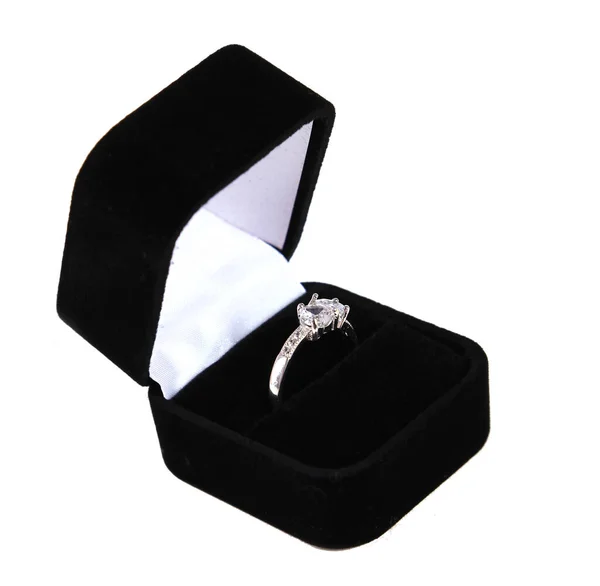 Joyas Hermoso Anillo Con Diamante — Foto de Stock