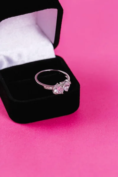 Joyas Hermoso Anillo Con Diamante — Foto de Stock