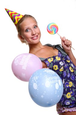 lolipop çekici bir genç kadın