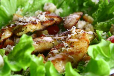 Ceasar salatası yakın görünüm