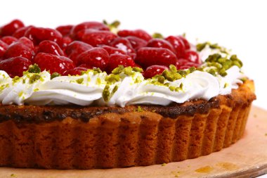 Tatlı meyveli kek yakın çekim görüntüsü