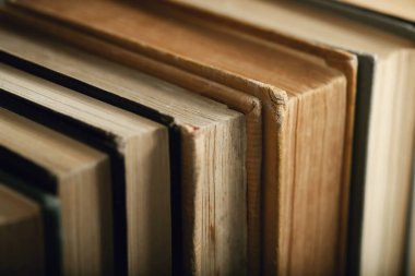 Kitap raflarındaki kitaplar.