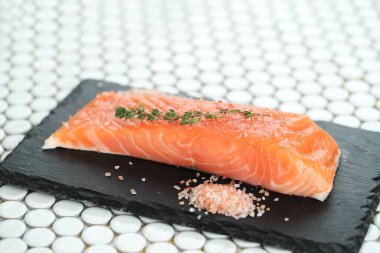 Yiyecekler. Lezzetli somon dilimi