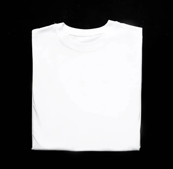 Camisa Branca Sobre Fundo Preto — Fotografia de Stock