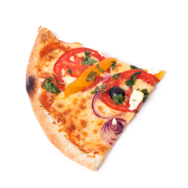 Піца Білому Тлі — стокове фото
