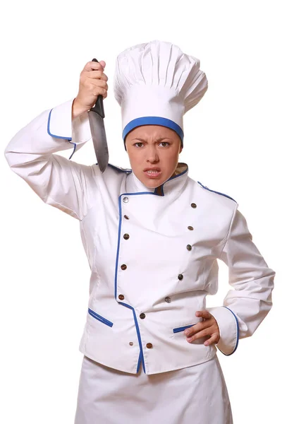 Bella Donna Immagini Chef — Foto Stock