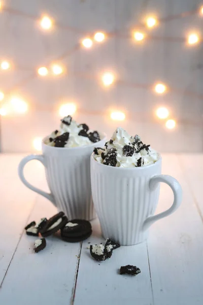 Bebida Café Frappuccino Sobre Mesa — Foto de Stock