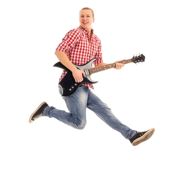 Young Musician Electric Guitar — Stock Photo, Image