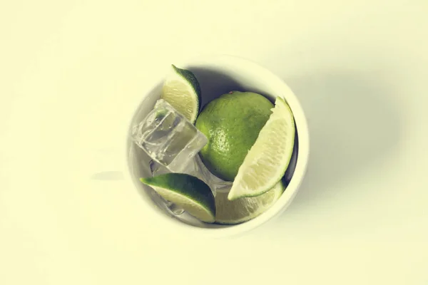 Citrusfrukter Saftig Lime Koppen — Stockfoto