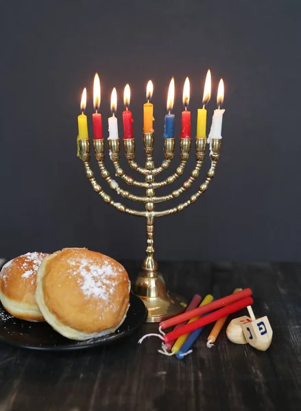 Jewish holiday Hanukkah and its famous nine-branched menorah