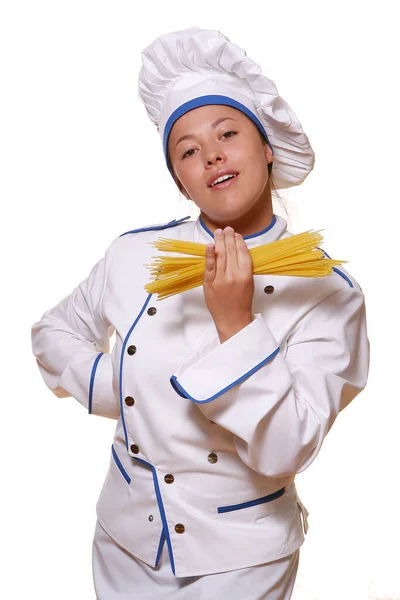 Bella Donna Immagini Chef — Foto Stock