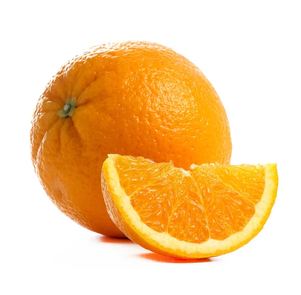 Oranje Een Witte Achtergrond — Stockfoto