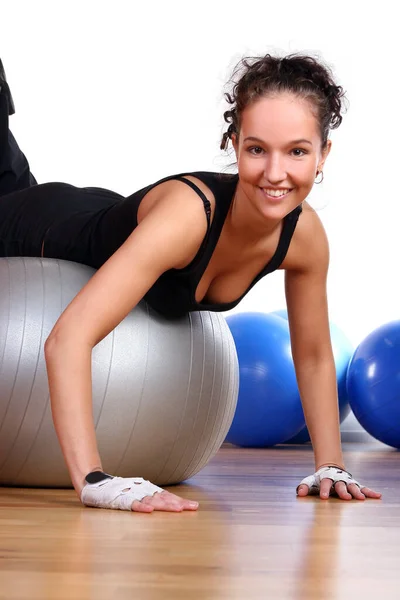 Schönes Und Sexy Mädchen Das Fitness Macht — Stockfoto