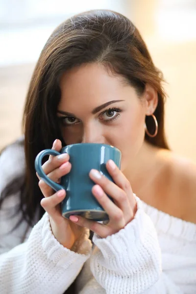 Estilo Vida Mujer Encantadora Casa — Foto de Stock