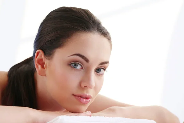 Portrait Sexy Young Woman Relaxing Spa Salon Royalty Free Stock Images