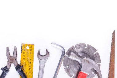 Atölye, tamir. Araç seti masada