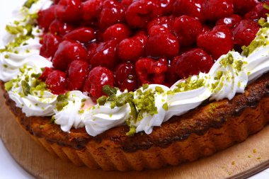 Tatlı meyveli kek yakın çekim görüntüsü