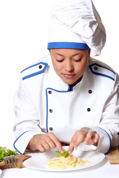 Young Beautidul Chefgirl — Stock Photo, Image