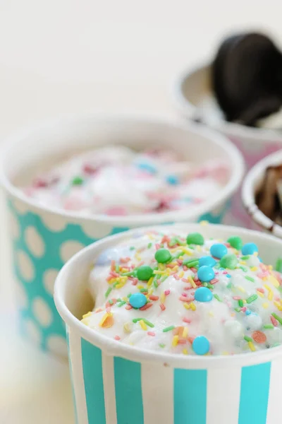 Dessert Delicious Ice Cream Table — Stock Photo, Image