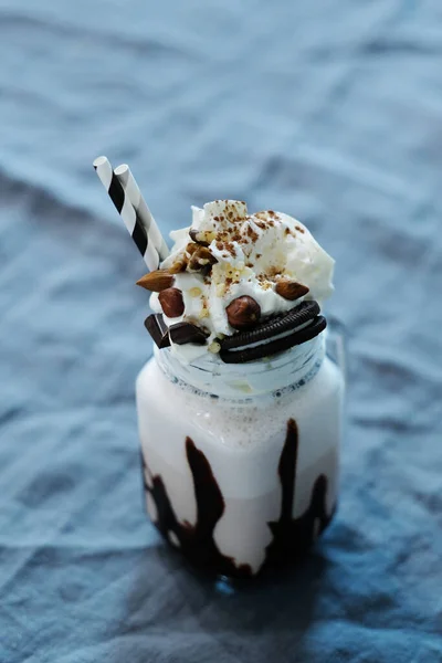 Läcker Milkshake Bordet — Stockfoto