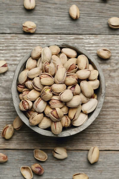 Spuntini Pistacchi Una Ciotola — Foto Stock