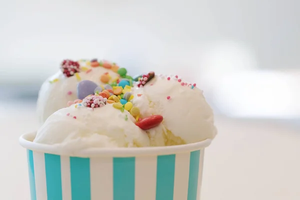 Dessert Delicious Ice Cream Table — Stock Photo, Image