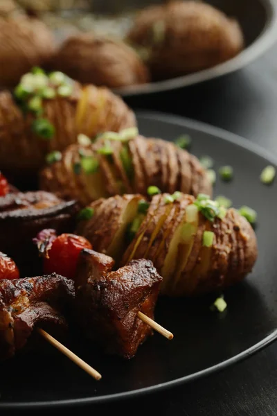 Barbekü Yemek Lezzetli Kızarmış — Stok fotoğraf