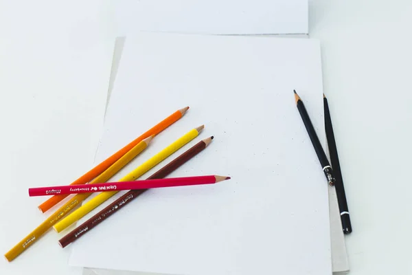 School Education Blank Notepad Table — Stock Photo, Image