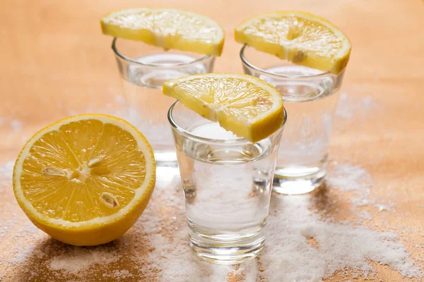 Tequila Med Citron Och Salt — Stockfoto