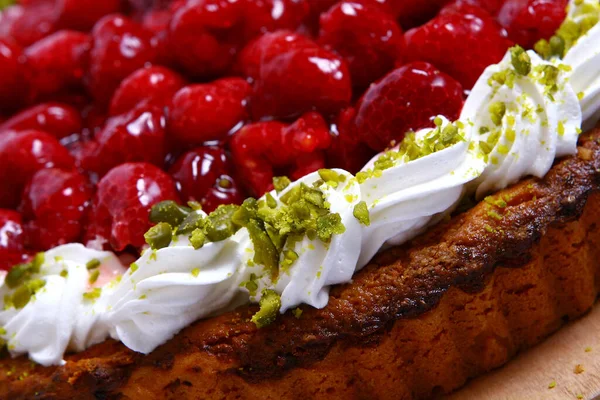 Tatlı meyveli kek yakın çekim görüntüsü