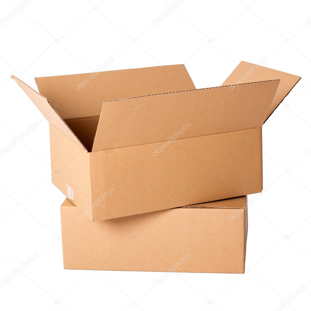 Carton boxes on a white background